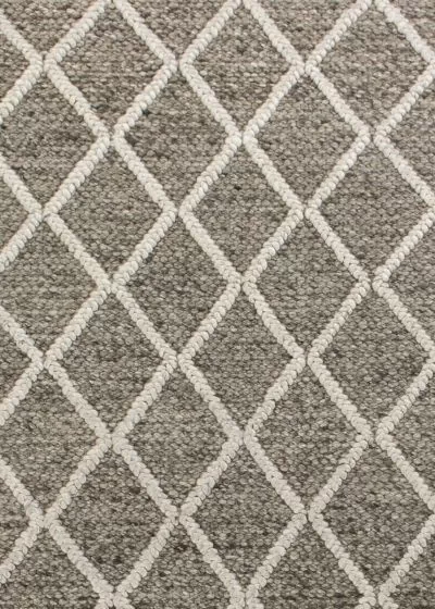 Cortico 6162 Dark Grey Diamonds Area Rug