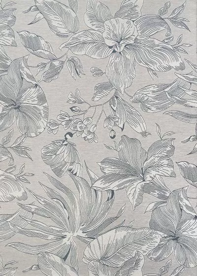 Dolce Flora Argento Area Rug