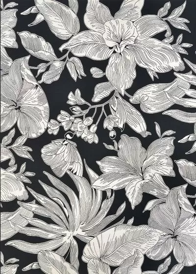 Dolce Flora Nero Area Rug