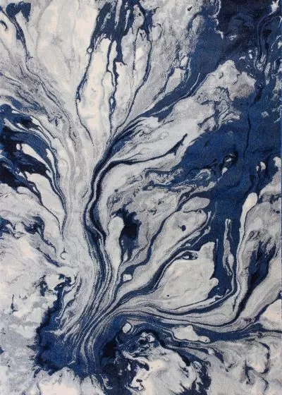 Illusions 6201 Blue Watercolors Area Rug