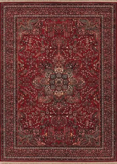 Kashimar All Over Medallion Red Rug