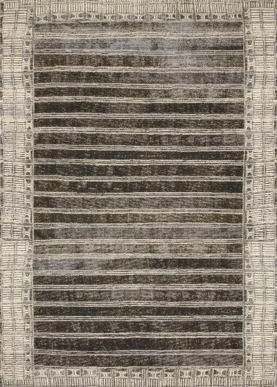 Mika MIK-07 Charcoal/Ivory Area Rug