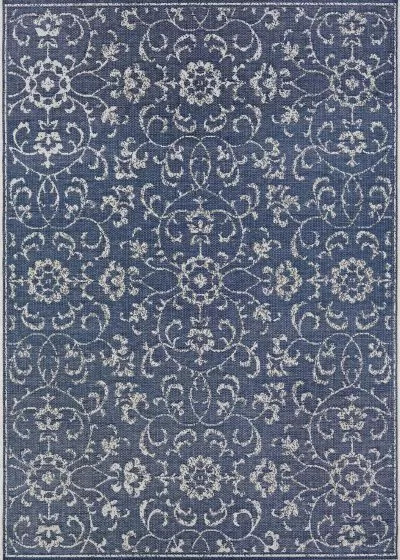 Monte Carlo Summer Vines Navy/Ivory Area Rug