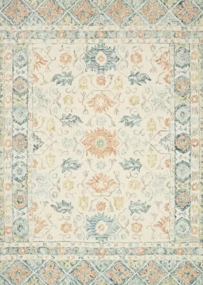 Norabel NOR-01 Ivory/Multi Area Rug