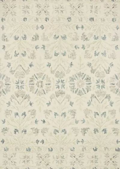 Norabel NOR-02 Ivory/Grey Area Rug