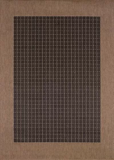 Recife Checkered Field Black/Cocoa Area Rug