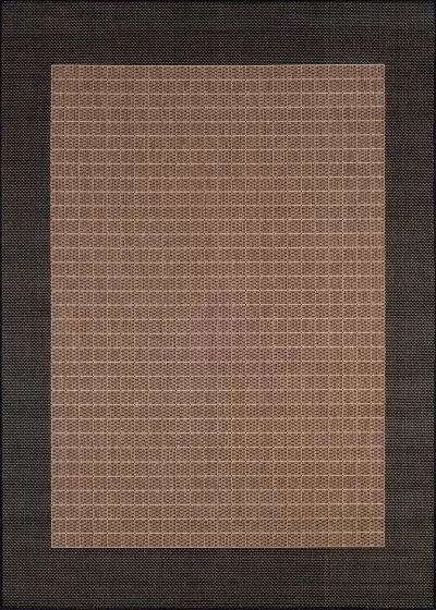 Recife Checkered Field Cocoa/Black Area Rug