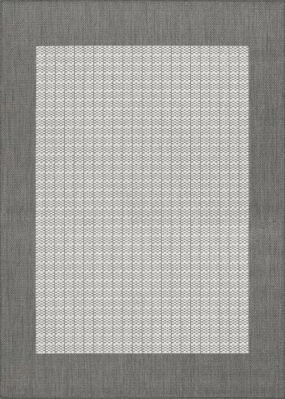 Recife Checkered Field Grey/White Area Rug