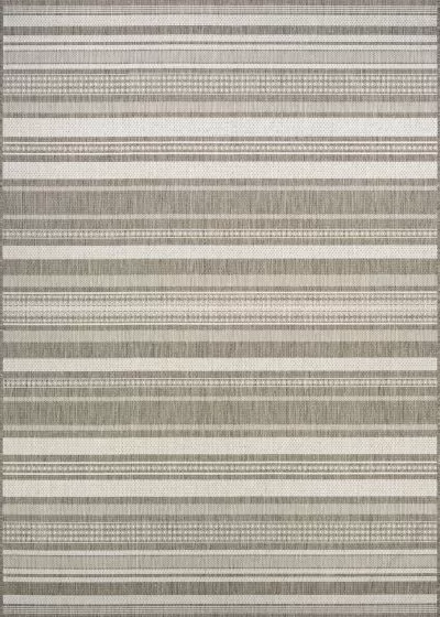 Recife Gazebo Stripe Champ/Taupe Area Rug