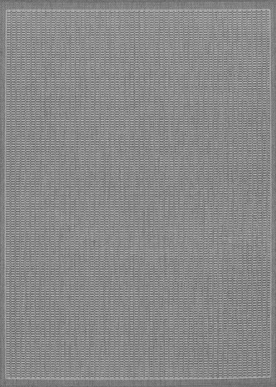 Recife Saddlestitch Grey/White Area Rug