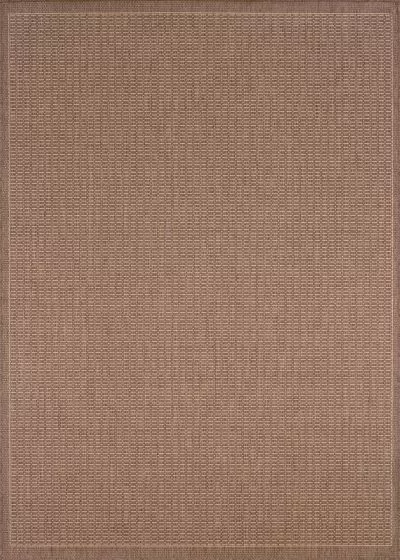 Recife Saddlestitch Cocoa/Natural Area Rug