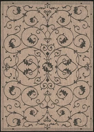Recife Veranda Cocoa/Black Area Rug
