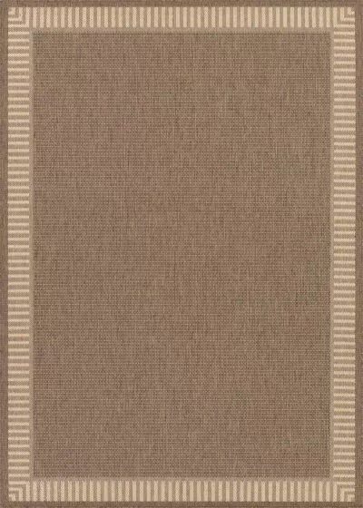 Recife Wicker Stitch Cocoa/Natural Area Rug