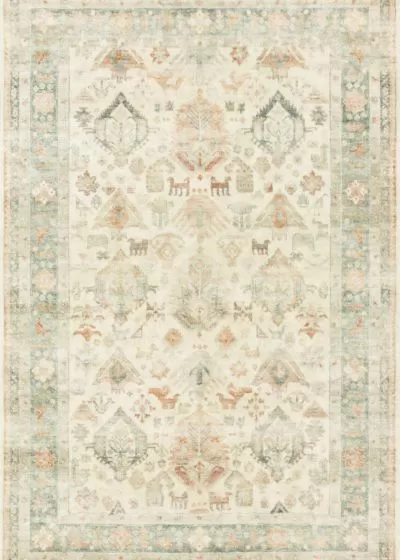 Rosette ROS-01 Beige/Multi Area Rug