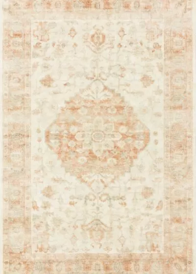 Rosette ROS-03 Ivory/Terracotta Area Rug