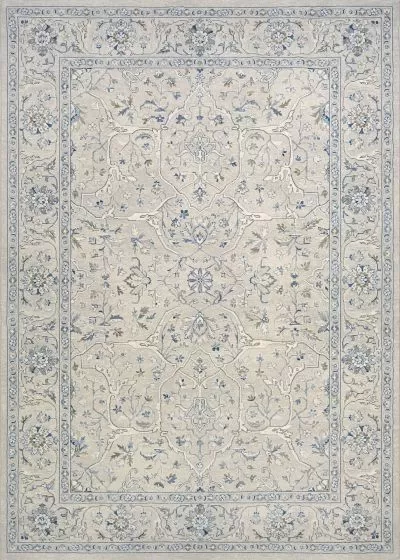 Sultan Treasures Floral Yazd Grey Area Rug