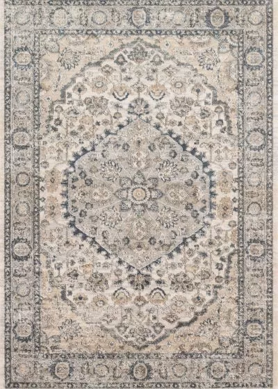 Teagan TEA-01 Natural/Lt. Grey 2'8"x13' Runner Rug