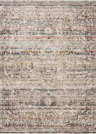 Theia THE-03 Taupe/Multi 2'x 3'7" Area Rug