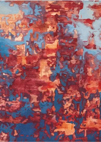 Prismatic PRS13 Blue Flame Area Rug