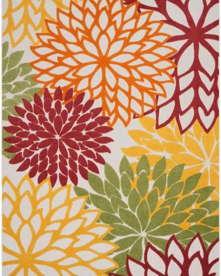 Aloha ALH05 Red Multi Colored Area Rug