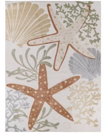 Aloha ALH24 Ivory Multicolor Area Rug