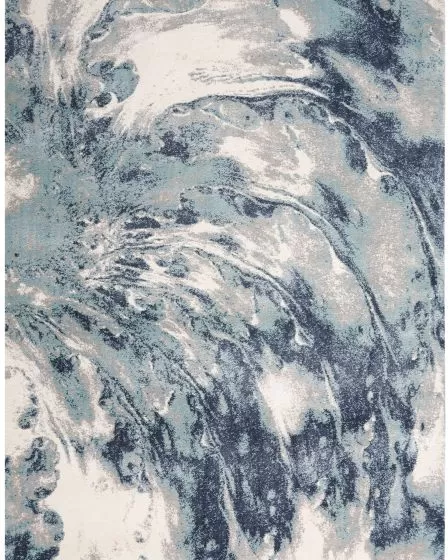 American Manor AMR03 Blue/Ivory 3'11"x5'11" Area Rug