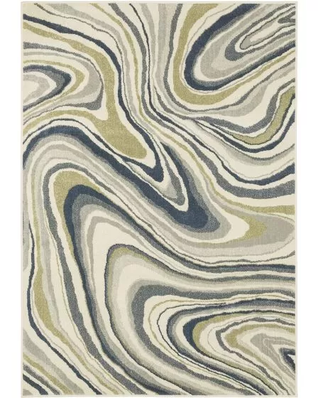 Branson br07a Ivory/Blue Area Rug