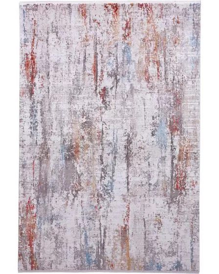 Cadiz 3903F Gray/Red/Blue 2'2"x3'2" Area Rug