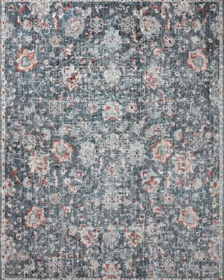 Cassandra CSN-04 Blue/Rust Area Rug