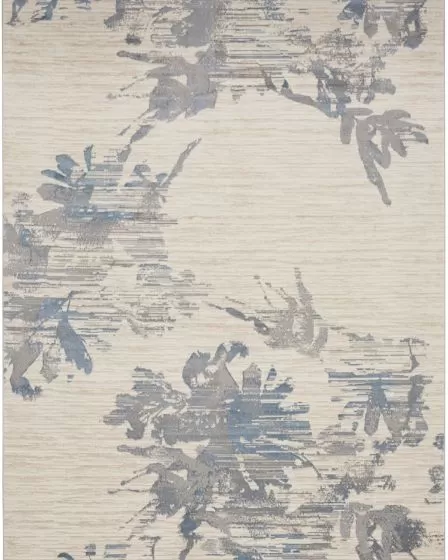 Ck005 Enchanting ECH01 Ivory/Grey/Blue Area Rug