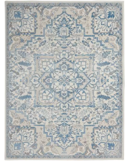 Elation ETN10 Ivory Blue Area Rug