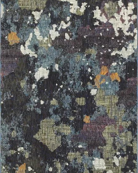 Evolution 8029a Navy/Green Area Rug