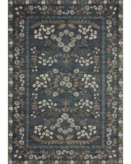 Fiore FIO-01 Navy Grey Area Rug