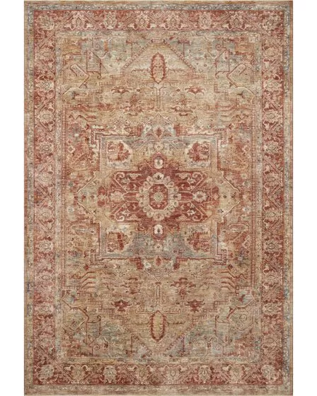 Gaia GAA-01 Gold/Brick Area Rug