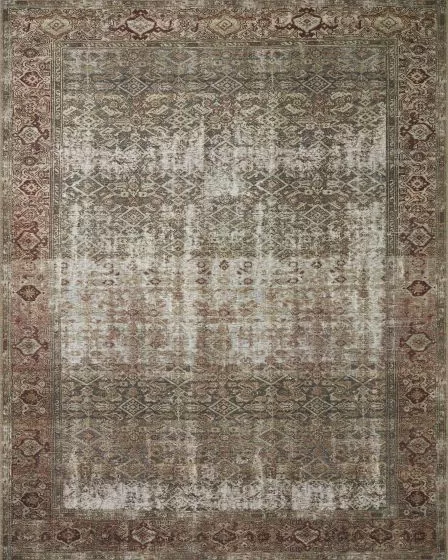 Georgie GER-07 Moss/Salmon Area Rug