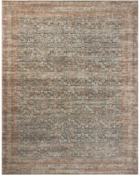 Heritage HER-12 Blue/Rust Area Rug