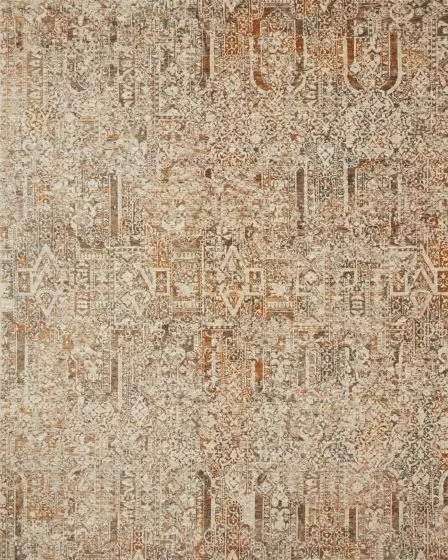 Lourdes LOU-05 Ivory/Orange Area Rug