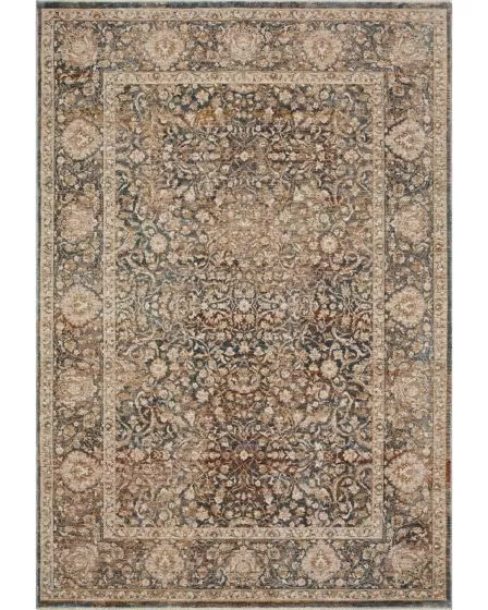 Lourdes LOU-08 Charcoal/Ivory Area Rug