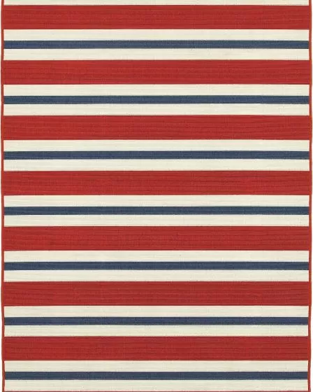 Meridian 5701r Red/Blue Area Rug