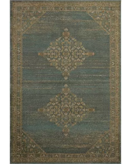 Mona MOA-04 Aqua/Wheat Area Rug