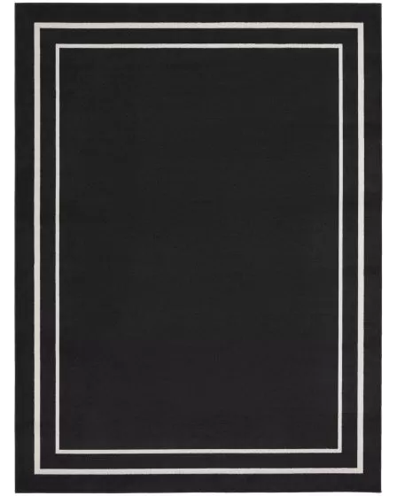 Nourison Essentials NRE02 Black Ivory Rug