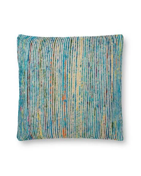 P0242 Blue/Multi 22"x22" Pillow