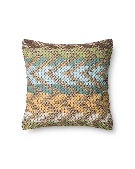 P0330 Green/Multi 22"x22" Pillow