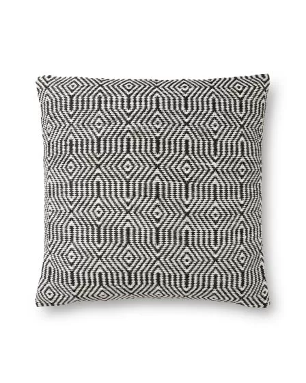 P0339 Black/White 22"x22" Pillow