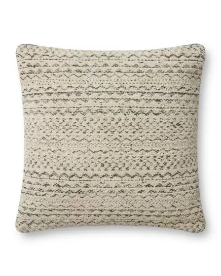 Gloaming PAR0009 Charcoal/Ivory 18''x18'' Pillow