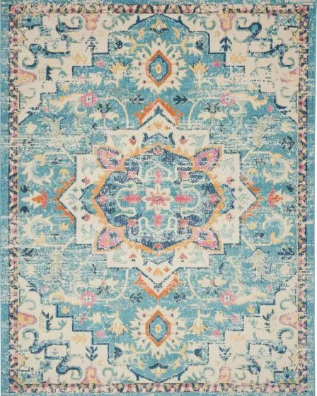 Passion PSN25 Ivory/Light Blue Area Rug