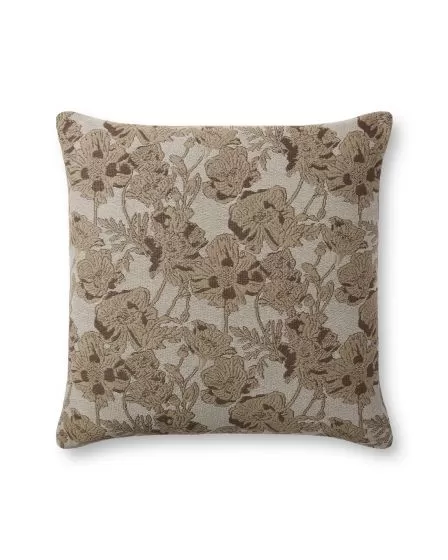 PCJ0008 Beige/Mocha 18"x18" Pillow