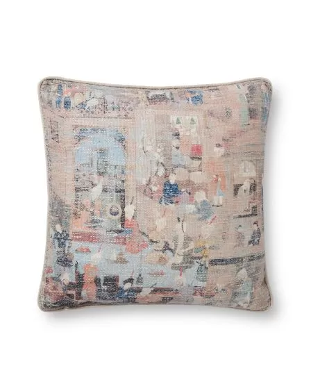 PLL0008 Taupe/Multi 18"x18" Pillow
