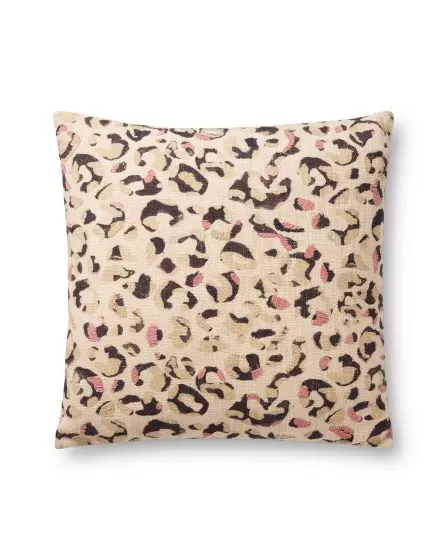 PLL0055 Ivory/Black 22"x22" Pillow