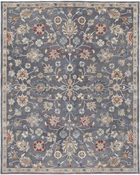 Rylan 8639F Gray/Ivory/Red Area Rug